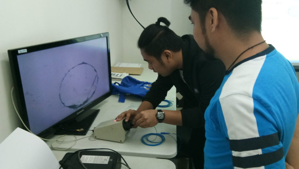 Subnet Services fiber optics training instructor during lab work